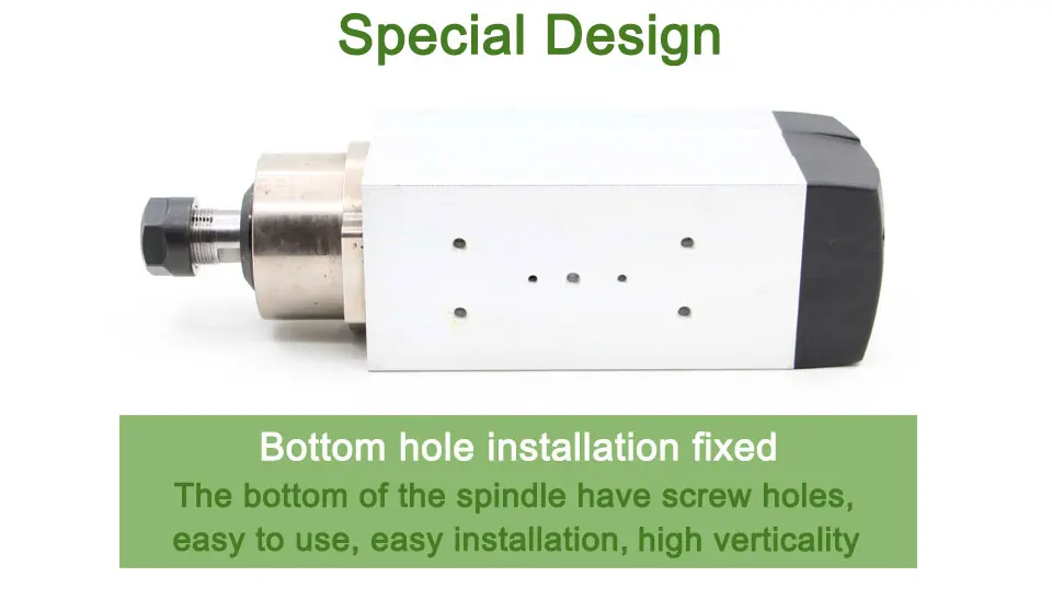 Новое поступление! 1.5kw ER20 с воздушным охлаждением двигателя шпинделя квадрат шпинделя воздушного охлаждения 4 шт. подшипники 0,01 мм точность