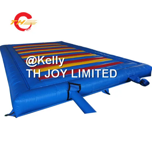 Free sea shipping rectangular rainbow inflatable bounce pad for sale