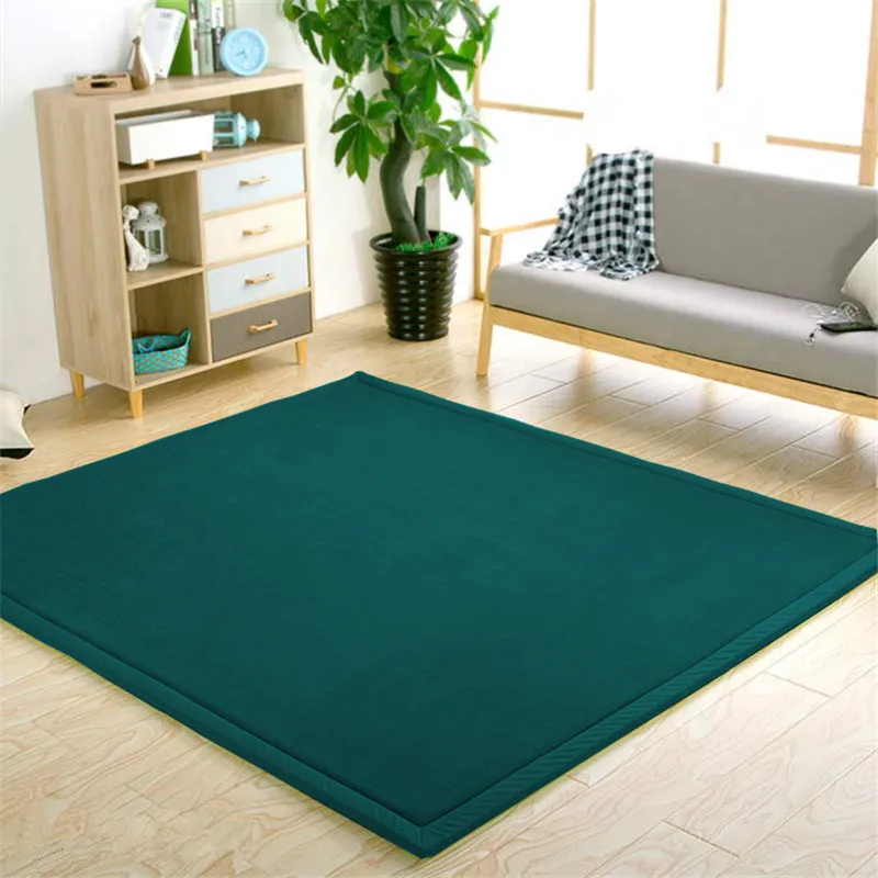 Высококачественный детский коврик для ползания, детское прикроватное одеяло, ковер с татами, гостиная, спальня, толстый коралловый флис, ковер, список