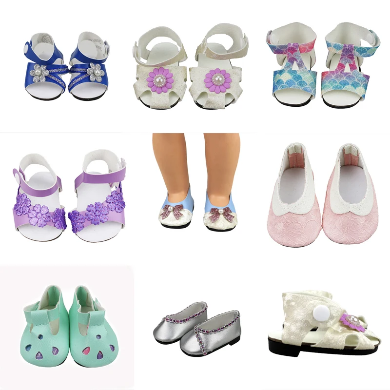 

Colorful sandals doll shoes for 18" inch american girl doll for baby gift