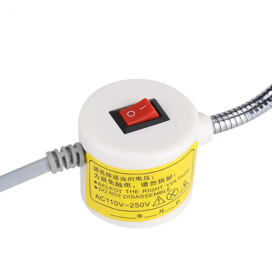 12 LED Магнитный рабочий свет AC 110 250V швейная машина гибкая USB лампа для швейной