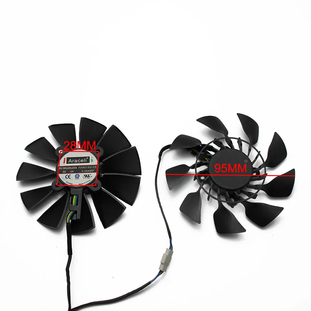 2 шт./лот вентилятор охлаждения для ASUS GTX760 780 780TI R9 280 290 280X 290X 390 390X GTX970