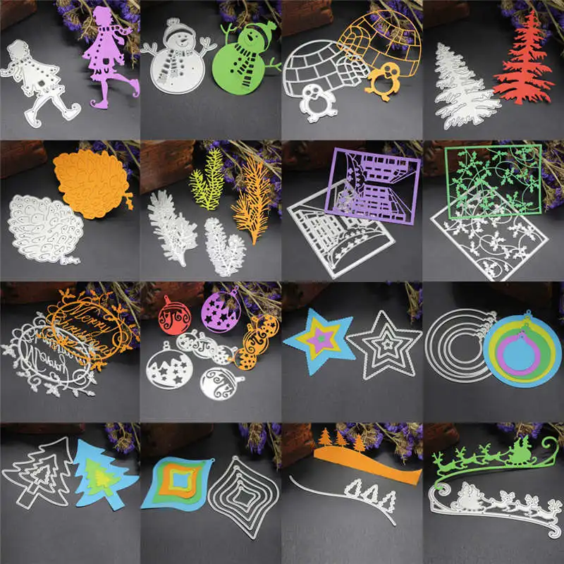 2018 Merry Christmas Metal Cutting Dies Stencils Scrapbooking Embossing DIY Crafts #2n1 (39)