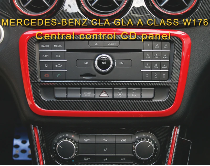 Carманго для Mercedes Benz A Class GLA CLA W176 авто центральная консоль CD рамка накладка наклейка хром аксессуары для интерьера