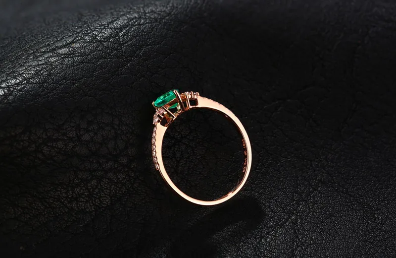 Обручальное классическое кольцо из натурального Изумрудного золота 14 К т, 5x7 мм