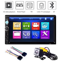 Прямоугольник 2 Din автомагнитолы MP3 bluetooth-плеер fm-передатчик USB gps удаленного Управление 7 дюймов Сенсорный экран автомобиля аудио с камера