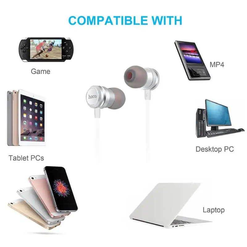 Hoco Universal Wired Hifi Earphone hoco metallic universal in ear earphones hifi stereo Hoco Universal Wired Hifi Earphone hoco metallic universal in ear earphones hifi stereo