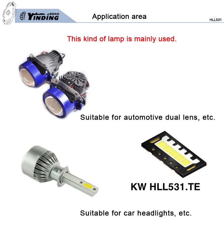 5 шт. OSRAM HLL531 27 Вт высокомощный светодиодный ламповый бисер 6000 К холодный белый свет Автомобильная фара лампа-излучатель Автомобильный