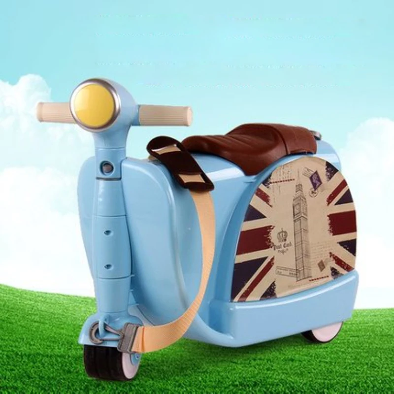 

Brand Hot Children Travel locker handbag boy girl baby creative Toy box luggage suitcase Pull rod box Can sit to ride Check box