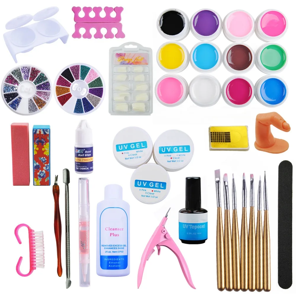 

Nail Set 36W Nail Uv Lamp Dryer UV Gel Nail Kit Set Gel Polish Tips Builder Gel False Nail Tips Cutter For Manicure Art Tool Kit