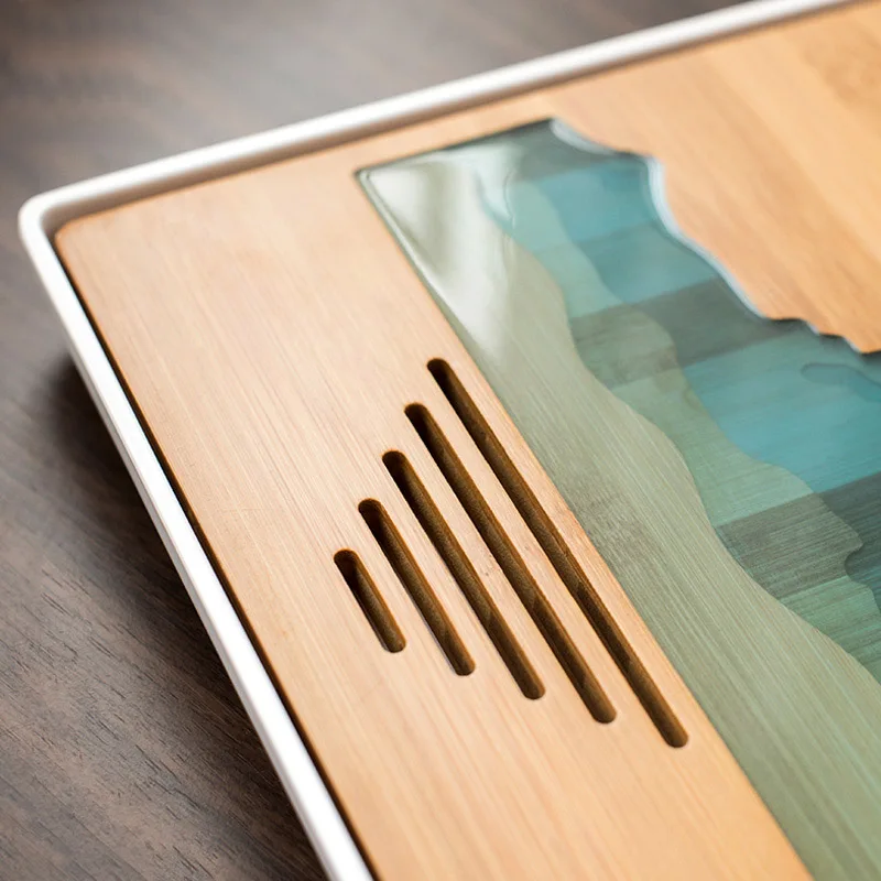  TANGPIN plastics and bamboo tea trays tea table handmade serving tray kung fu tea accessories