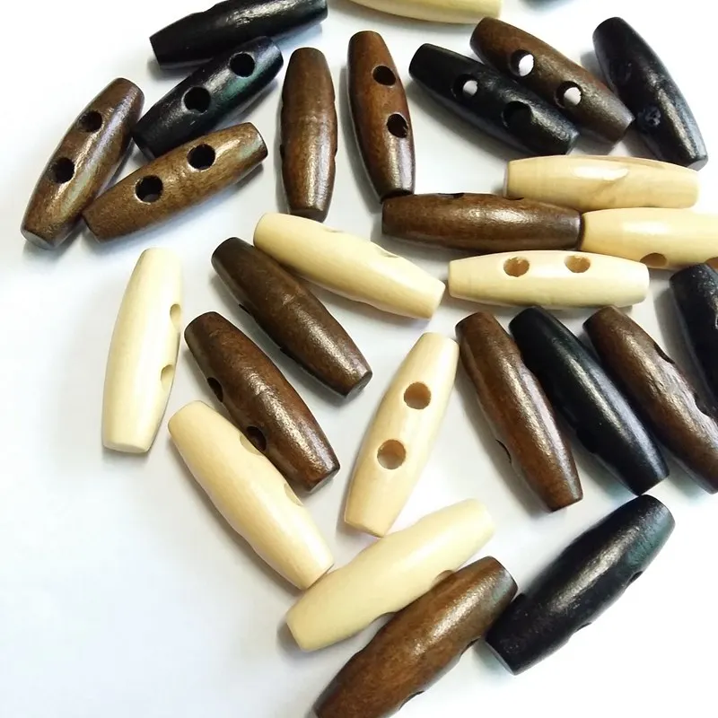 30 шт. деревянные пуговицы для пальто 35 х11 мм|wood toggle buttons|overcoat buttonstoggle buttons |