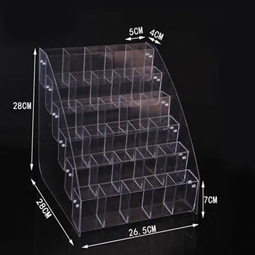 SZanbana прозрачная настольная витрина для хранения бровей, губная помада, полка, подставка для кистей, акриловый Органайзер для макияжа ювелирных изделий - Цвет: 6-Layer