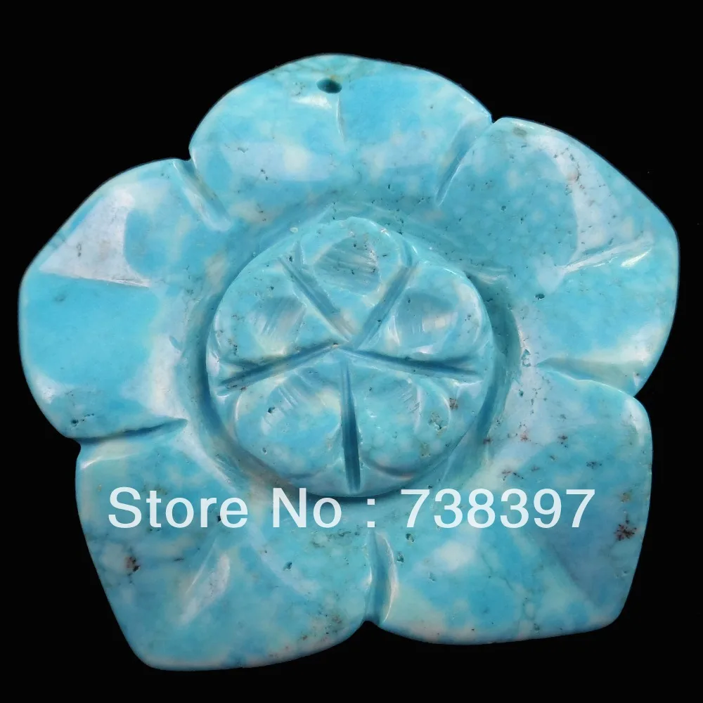 K0270 Free Shopping Beautiful Trendy Fashion Turquoise flower pendant bead 1pcs/lot | Украшения и аксессуары