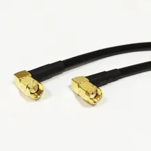 SMA штекер правый угол разъем Переключатель RP-SMA штекер правый угол конвертер RG58 по оптовой цене Быстрая 100 см 4" адаптер