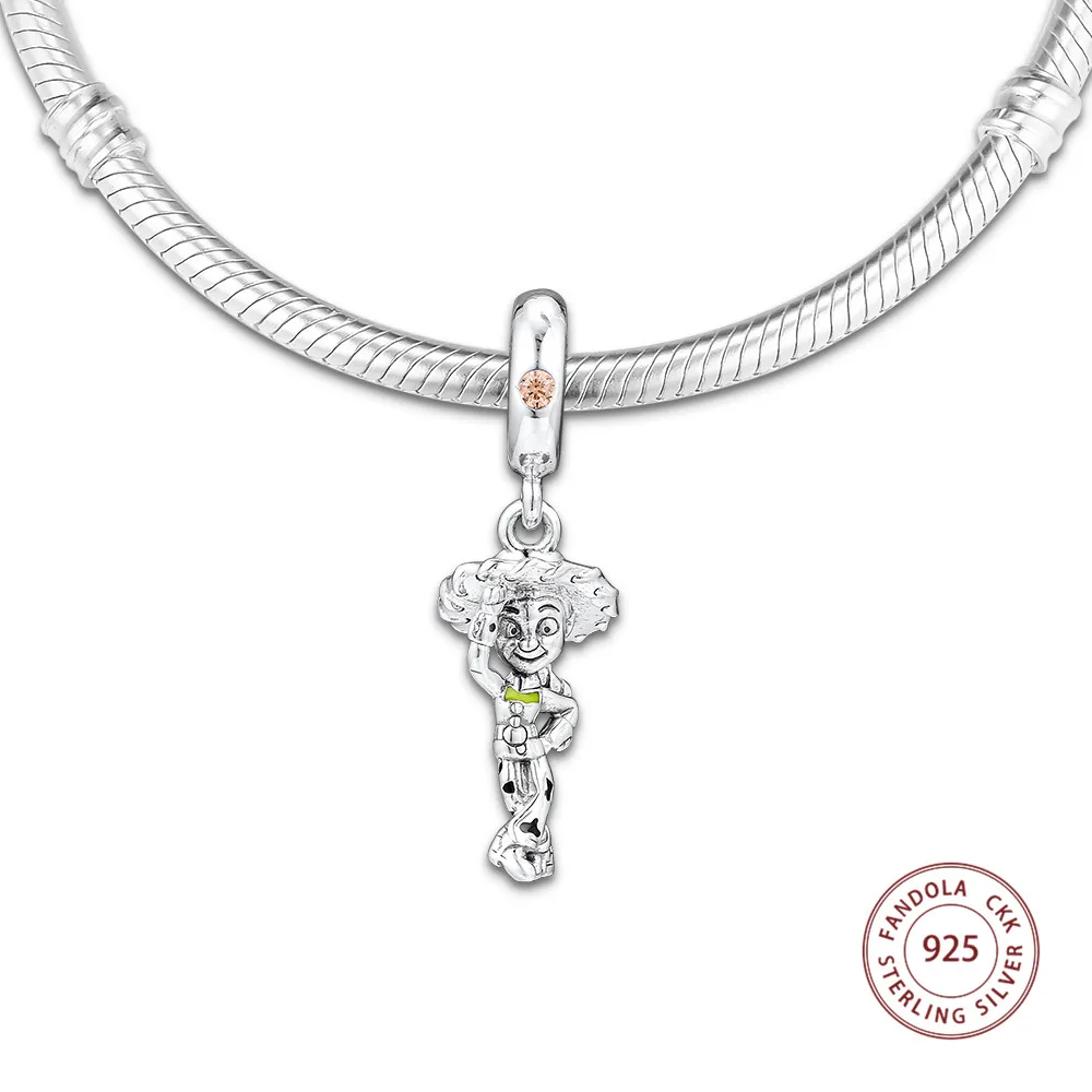 CKK 925 серебро Pixar, История игрушек, Джесси талисманы бусины Pandora браслет Argent 925 Шарм DIY ювелирных изделий