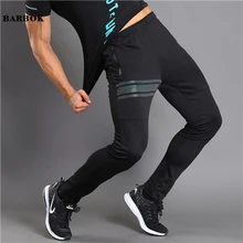 BARBOSK Men Pants Slim Fit Mens Joggers Casual sweatpants Sportswear Fitness leggings Exercise Elastic Pants Clothes Zipper N203