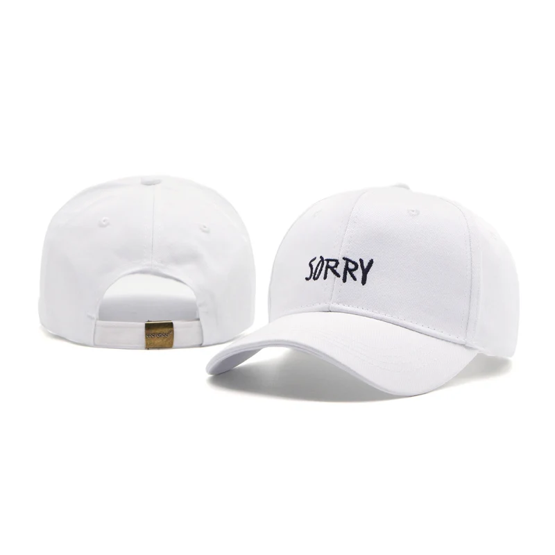 2017 новое поступление сплошной вышивкой бейсболка для мужчин и женщин жаль письмо