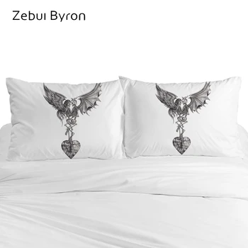

3D HD Pillow Case Custom design,Pillowcase 4550x70/50x75/50x80,Decorative Pillow Cover Bedding Angel demon Skull Drop ship