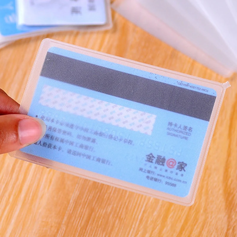 

Waterproof Transparent Pvc Card Cover Silicone Plastic Cardholder Case To Protect Credit Cards Porte Carte Bank Id Card Sleeve
