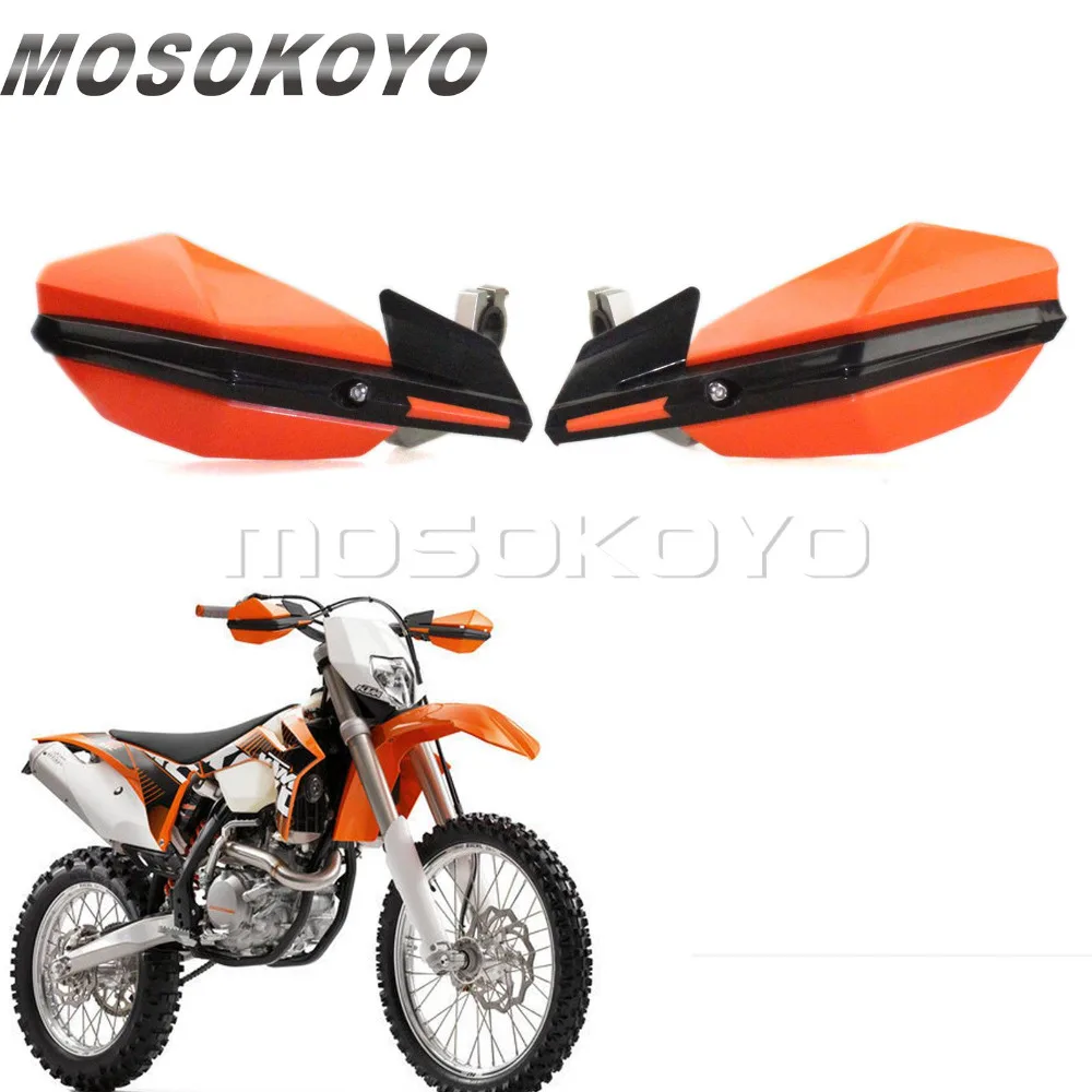 Universal motorcycle hand guards Orange Motocross pair lite ktm exc sx pitbike 