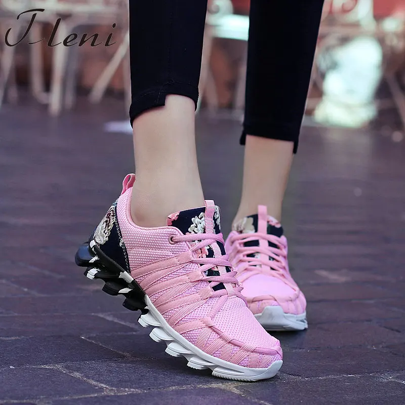 

Tleni Ladies Sneakers Women's Sport Shoes Breathable Fabric Rubber Sneakers Women Air Mesh Trainers Women Tennis Shoes ZX-120
