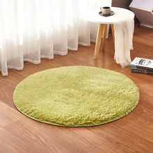 Smelov домашний текстиль круглый ковер с длинными волосами нескользящий декор для гостиной спальни мохнатый круглый коврик диаметр 1400 см