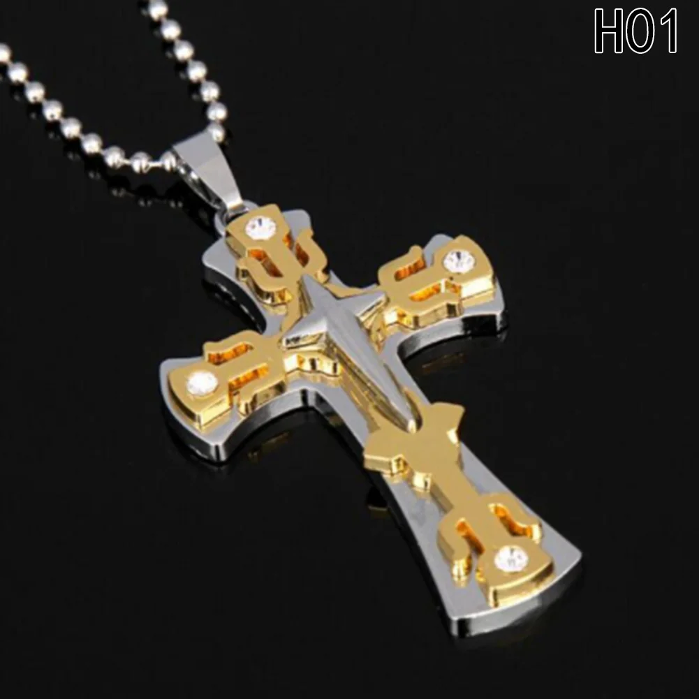 Лидер продаж мужское ожерелье из нержавеющей стали 316l черного цвета|men necklace|crystal