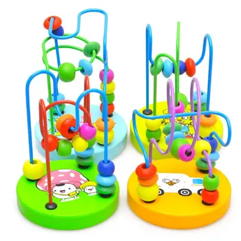 

Children's Toys Baby Doll kids Educational Toy Beads String Of Beads Game Mini Beads Around Animal Chassis Mathematics Toy New