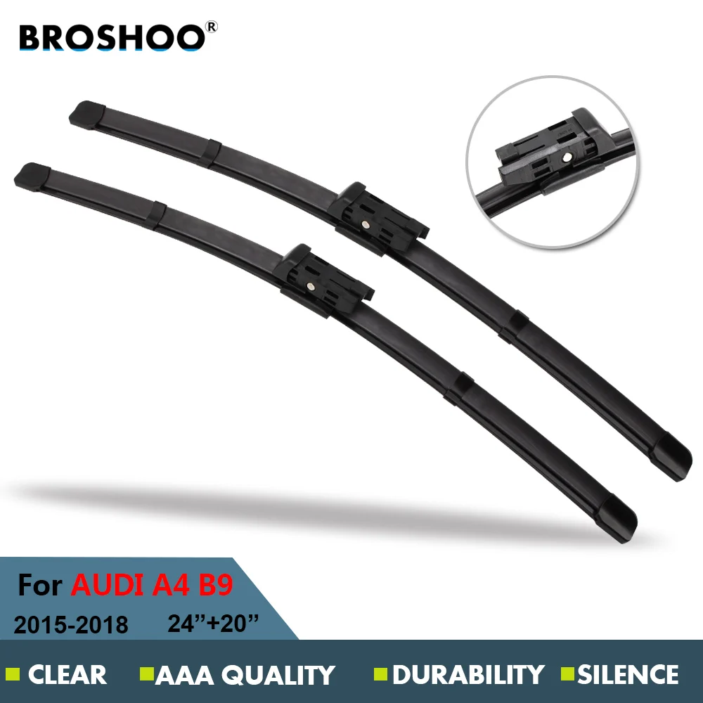 BROSHOO Car Windscreen Windshield Wipers Blade For Audi A4 B9 ,24+20 Inch 2015 2016 2017 2018