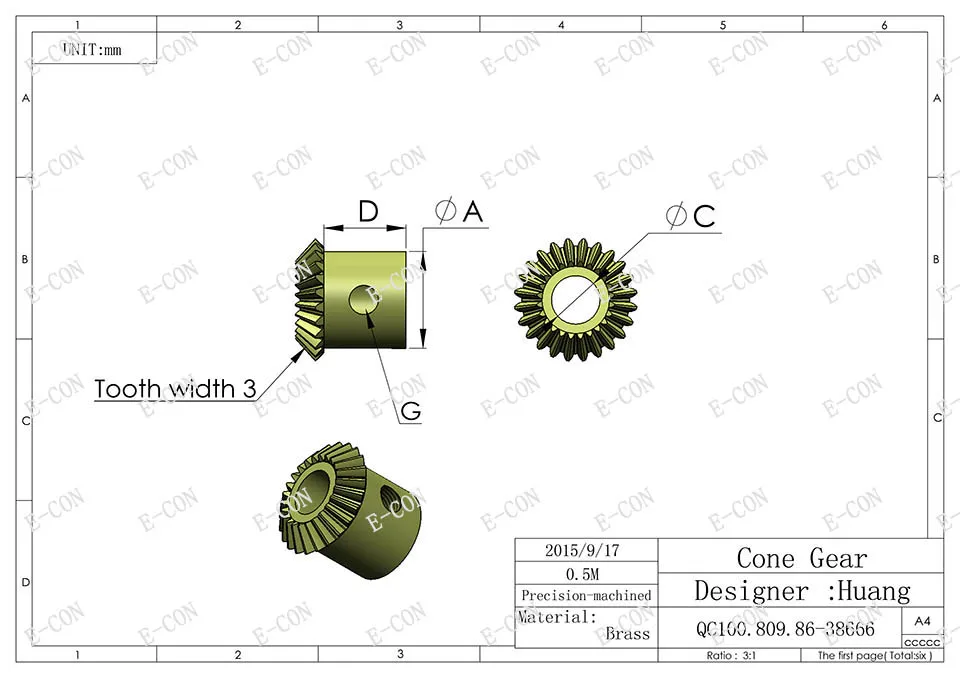 2pcs 0.5M 20T Metal Umbrella Tooth Bevel Gear Helical Motor Gear 20 Teeth 3mm/4mm Bore motor gear transmission gear