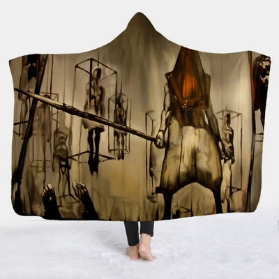 Одеяло с капюшоном с героями фильма «ужас» для взрослых, готический Хеллоуин, Killers, шерпа, флис, переносное одеяло из микрофибры, постельные принадлежности - Цвет: 25