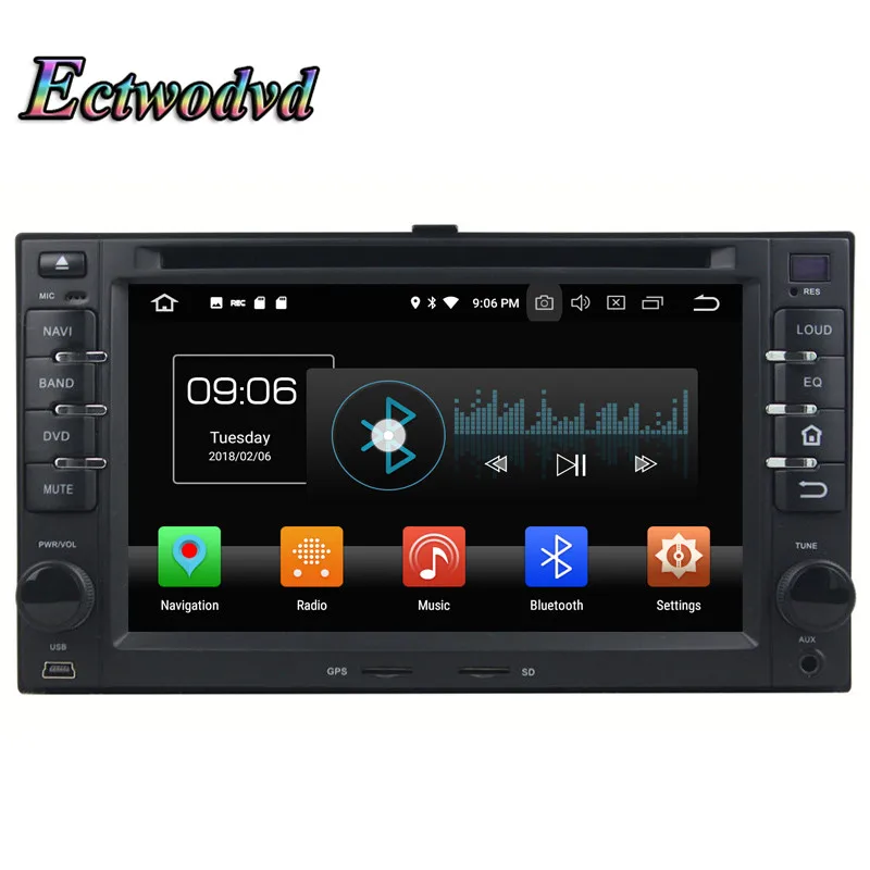 Ectwodvd Восьмиядерный Android 9 0 Автомобильный мультимедийный dvd плеер для KIA Spectra 2004 2009