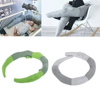 

185cm Baby Bed Bumper Crocodile Bumper Infant Bed Crib Protection Baby Bedding Accessories Hot Sale Toddler Kid Room Decoration