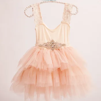 

2016 Summer Clothing Children Girl Party Dress Wholesale Kids Girls Lace Princess Dresses Wedding Costumes Free Ship 03