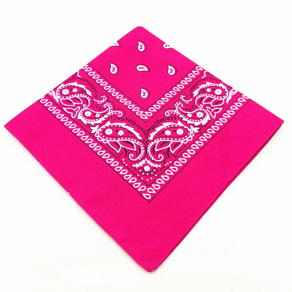 Fashion Women Hair Accessories Linen Bandana Scarf Square Female Bandanas Headwear Rock Cool Girls Multi Paisley Headbands - Цвет: 5