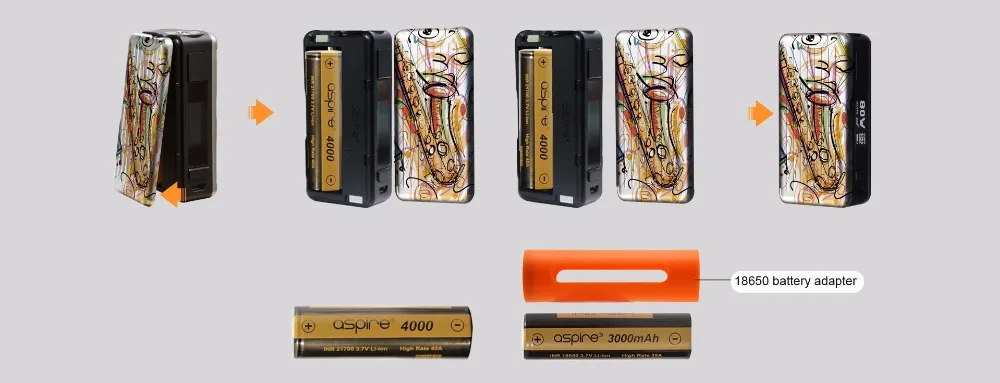 2018 newest aspire mod Original Aspire Puxos mod support 217002070018650 Battery Vaporizador E Cigarette box mod 01 (7)