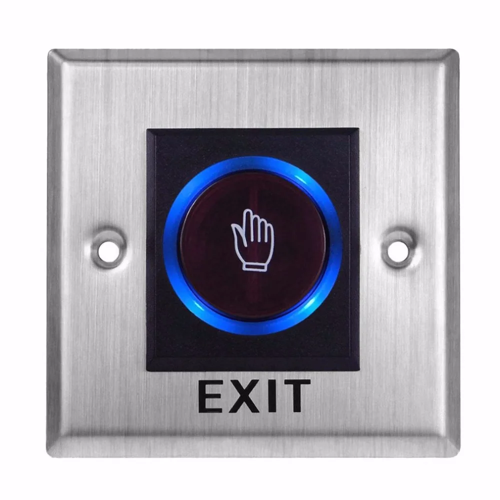 

LESHP No Touch Sensor Exit Switch Induction Type Inductive Exit Release Button Switch Access Control DC12V With LED Indicator