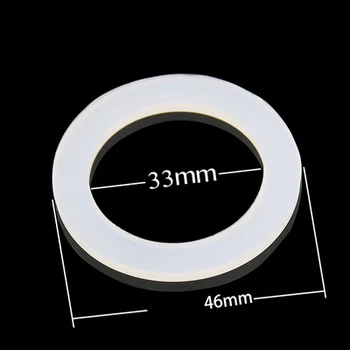 

10pcs DN40 Silicone Washers Flat Ring Sealing Gaskets Spacer for Downspout Downpipe Faucet OD46mm ID 33mm 46mm x 33mm x 3mm