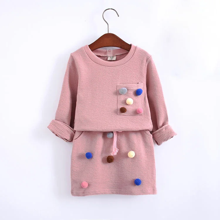 Children Clothing Winter Autumn Kids Clothes Sets Toddler Girl Clothes Long Sleeve T-shirt+Skirt Outfits Suit For Girls Clothes