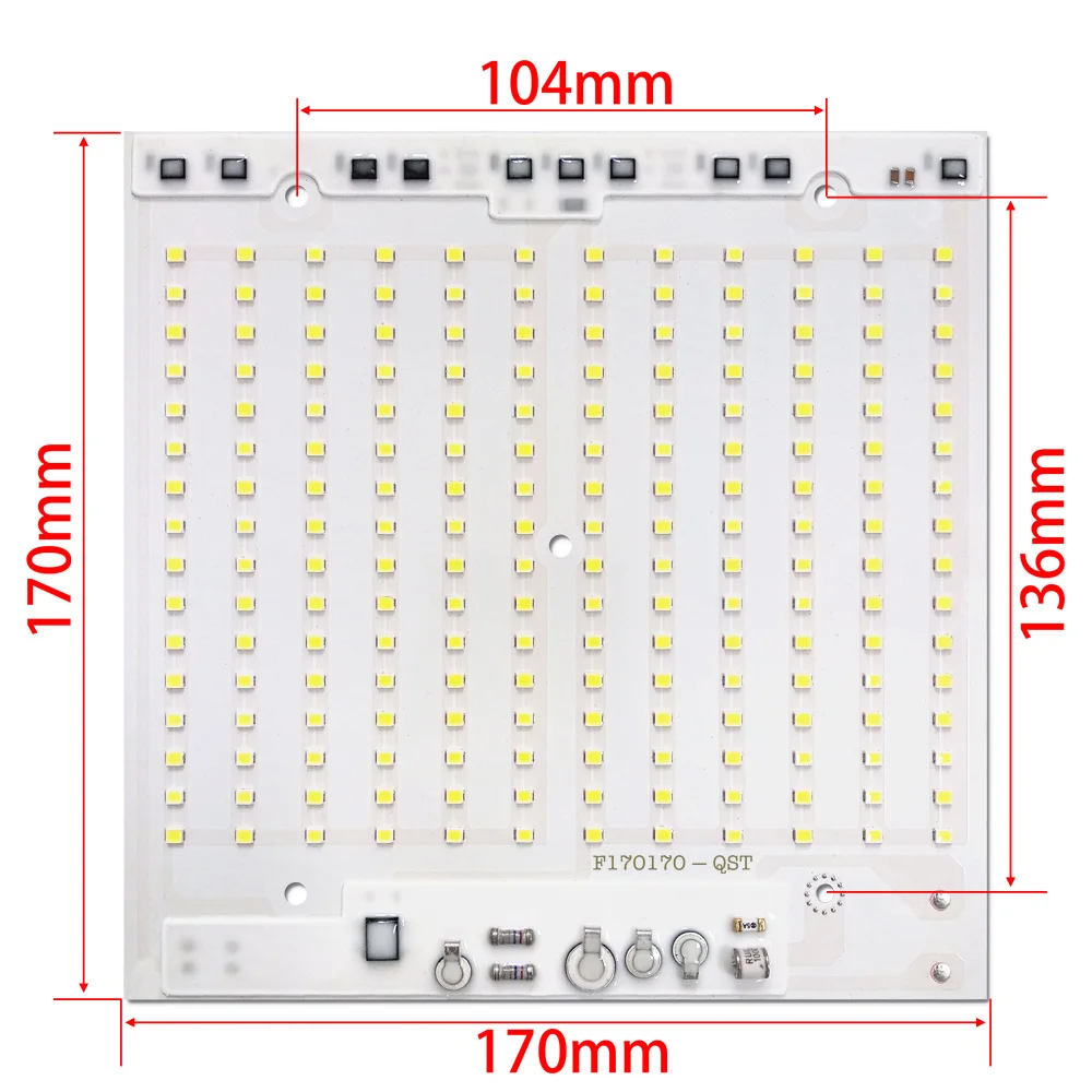 10 шт./лот светодиодный SMD чип 10 Вт 20 Вт 30 Вт 50 Вт 100 Вт AC220V с умным IC 2835 светильник Бисер для DIY прожектор светильник наружная лампа