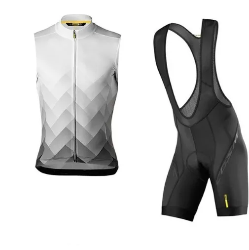 

2019 MAVIC Pro team summer sleeveless cycling Clothing Ropa Ciclismo men breathable cycle bib shorts set outdoor Cycling jersey