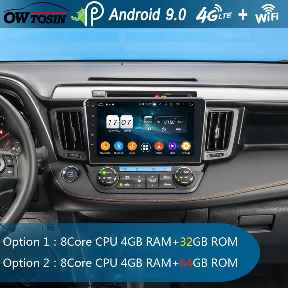 Автомобильный DVD-проигрыватель с GPS-навигацией экран 10 1 дюйма IPS 8 ядер 4 Гб ОЗУ + 64