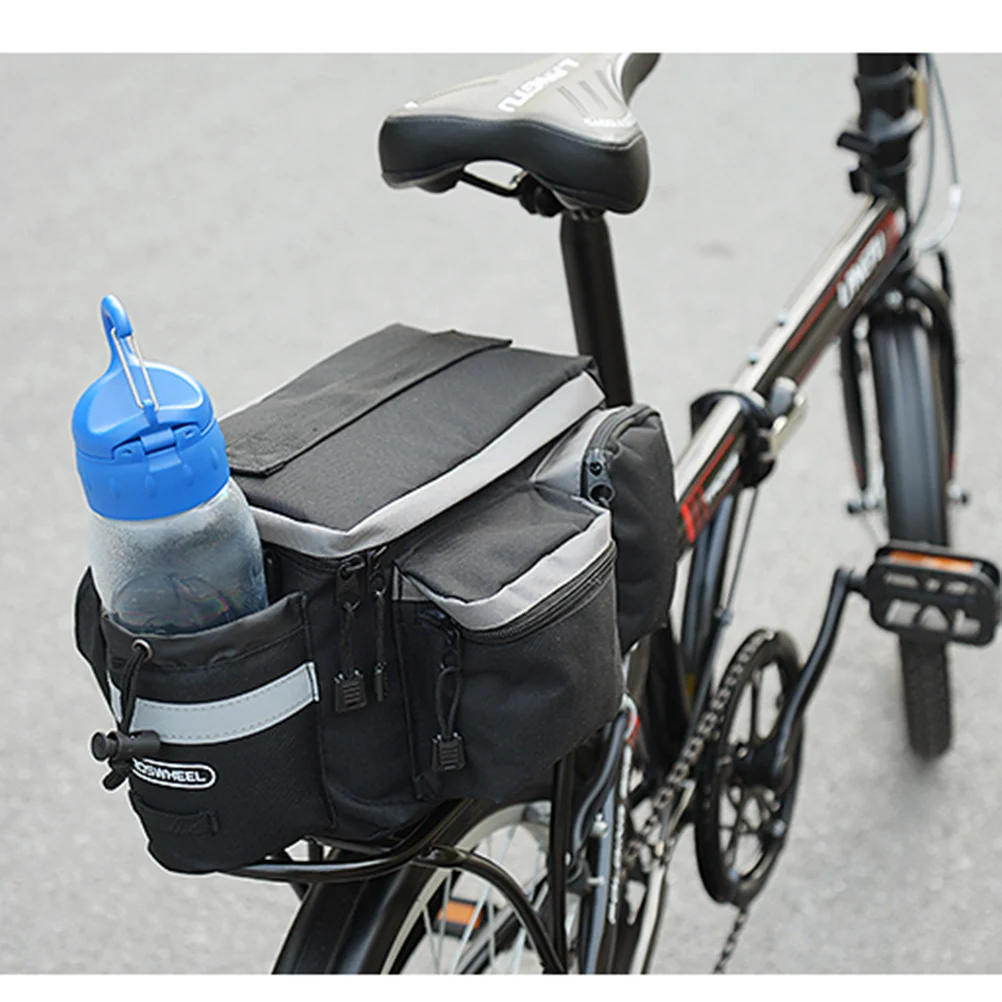 Велоспорт велосипед задний хвост сиденья багажник Сумка многофункциональная сумка для переноски багажа одно плечо-черный(28*14*16 см