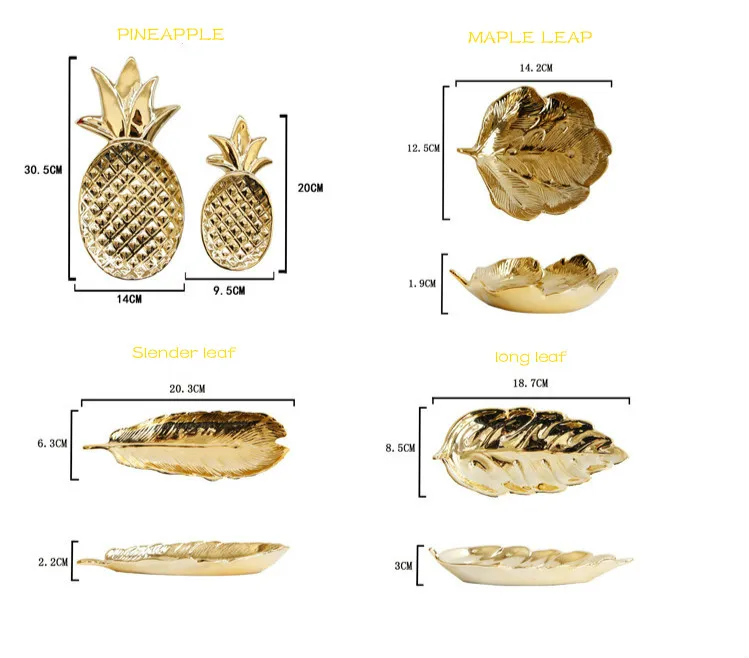 Современный ананас покрытием керамические ювелирные изделия паллет серьги кольцо блюдо украшения дома аксессуары настольная фигурка растительный орнамент