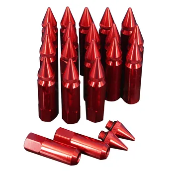 

20pcs M12 x 1.5 Spiked Lug Nuts Extended Tuner Wheel/Rims For Honda Acura red