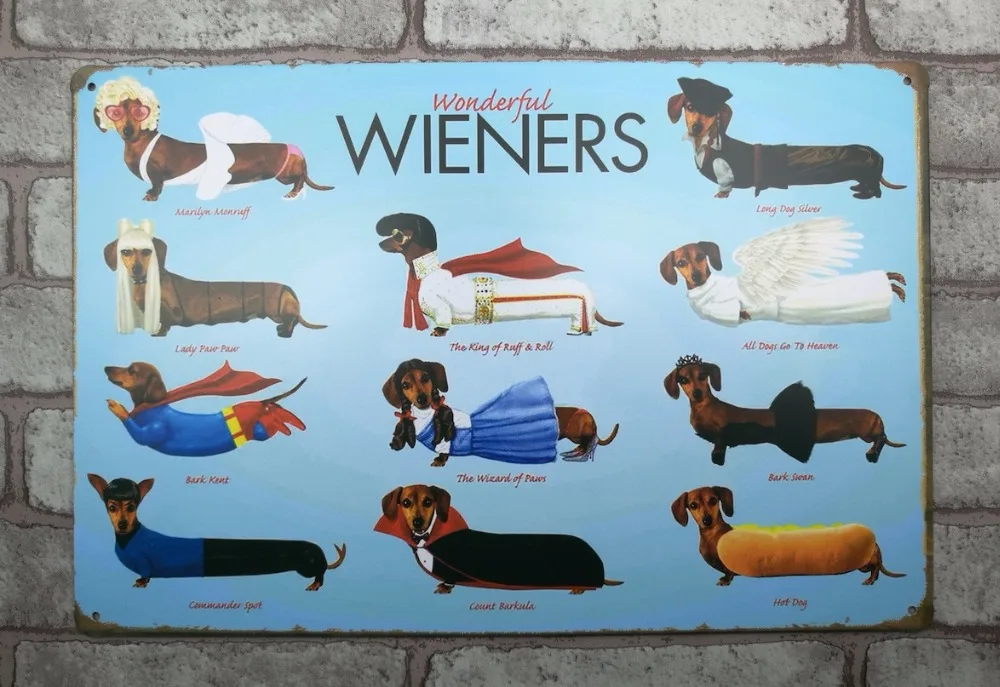 1 pc Dogs Puppet Tin Plate Sign plate wall man cave Decoration Metal