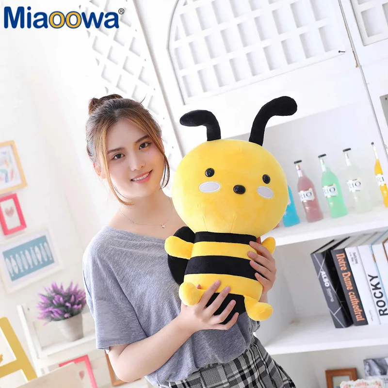 Miaoowa 20-30cm Kawaii Honeybee Plush Toy Cute Bee with Wings Stuffed Baby Dolls Lovely Toys for Children Appease Birthday Gift Miaoowa 20-30cm Kawaii Honeybee Plush Toy Cute Bee with Wings Stuffed Baby Dolls Lovely Toys for Children Appease Birthday Gift