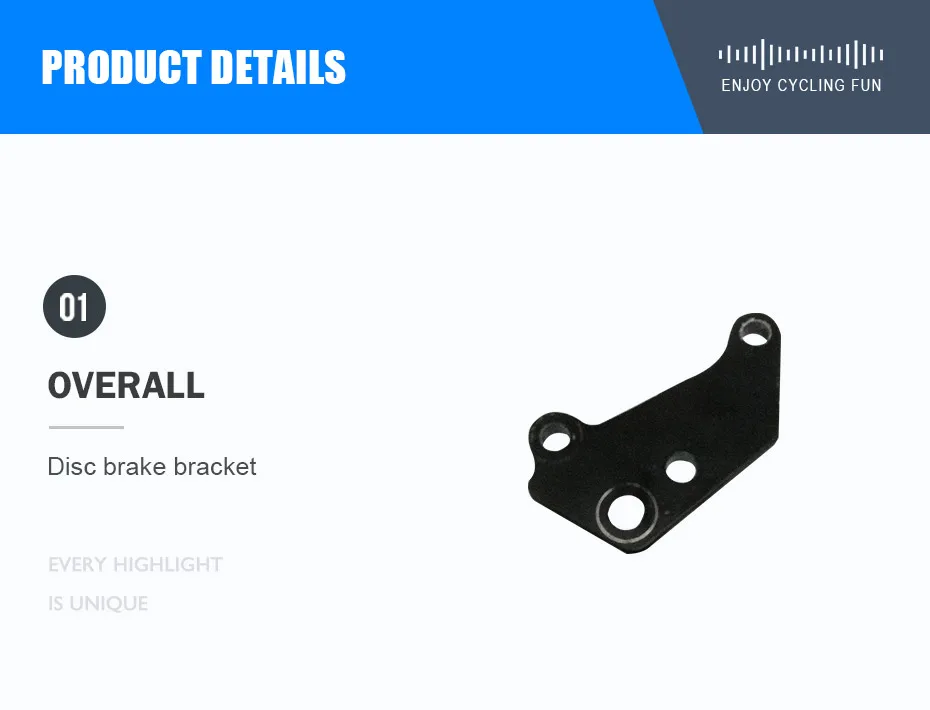 Disc brake bracket for X48 electric scooter M6*15mm,Flat pad*2 thick material black high-quality bracket e scooter elektroautos