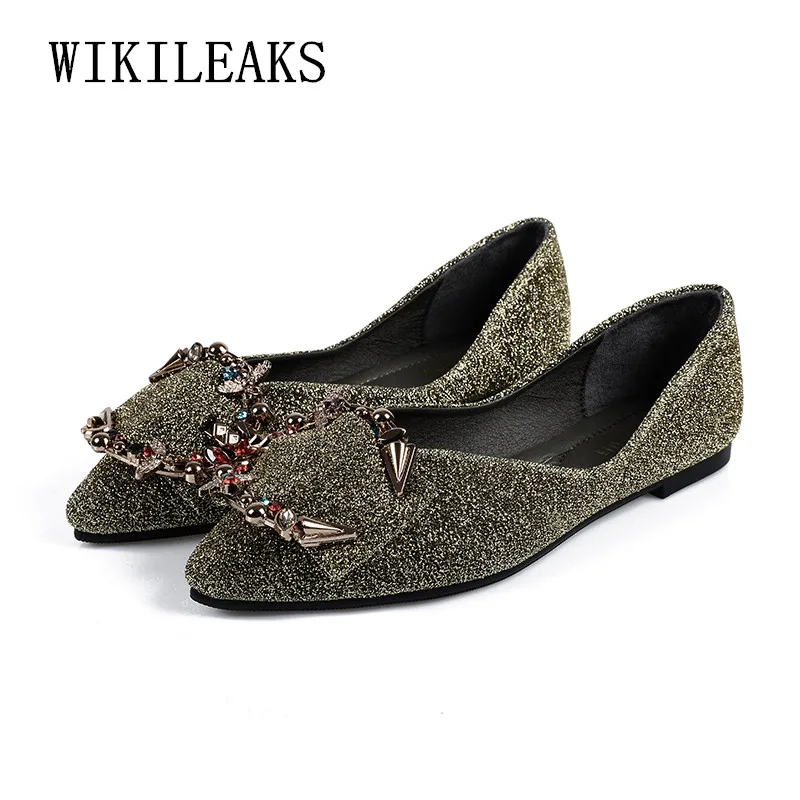 

slip on shoes for women gold ladies shoes rhinestone flat shoes women loafers zapatillas mujer casual crystal shoes women flats